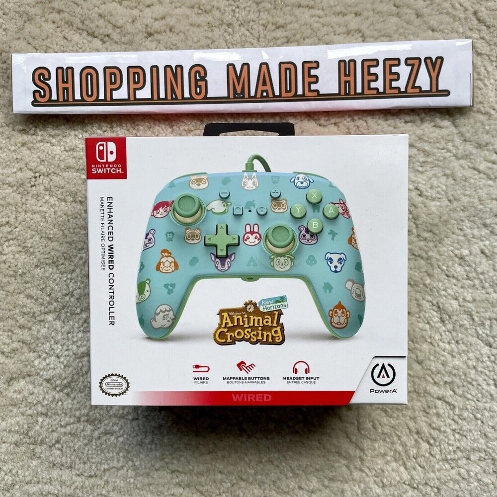 PowerA Nintendo Switch Animal Crossing New Horizons ACNH 10ft Wired Controller